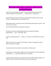 ESCO Gas Heat Exam questions with Correct Verified Answers
