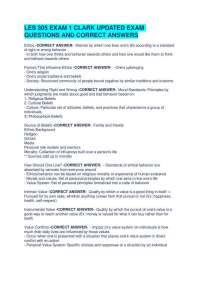 LES 305 EXAM 1 CLARK UPDATED EXAM QUESTIONS AND CORRECT ANSWERS