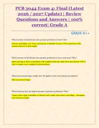 PCB 3044 Exam 4: Final (Latest 2026 / 2027 Update) | Review Questions and Answers | 100%