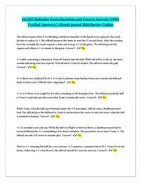 IAABO Refresher Exam Questions and Correct Answers (100% Verified Answers) | Already passe