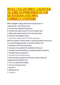 IFSTA 7 EXAM PREP - CHAPTER 14- FIRE SUPPRESSION ECAM QUESTIONS AND 100% CORRECT ANSWERS