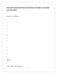 Test bank for calculus 8th edition by James Stewart All Chapters 1-17 Complete exam