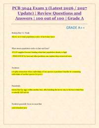 PCB 3044 Exam 3 (Latest 2026 / 2027 Update) | Review Questions and Answers | 100%