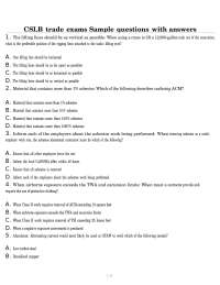 CSLB trade exams Sample questions with answers