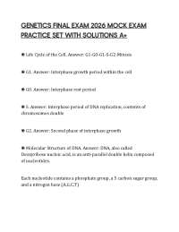 GENETICS FINAL EXAM 2026 MOCK EXAM PRACTICE SET WITH SOLUTIONS A+