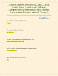 Virginia Permanent Makeup (PMU) DPOR Actual Exam | 2026/2027 Edition | Comprehensive