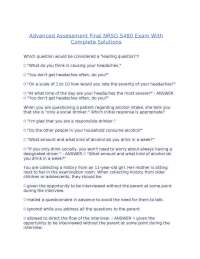 Advanced Assessment Final NRSG 5480 Exam With Complete Solutions.
