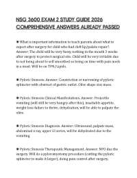 NSG 3600 EXAM 2 STUDY GUIDE 2026 COMPREHENSIVE ANSWERS ALREADY PASSED