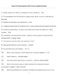 Texas RS Study Questions with Correct Updated Answers