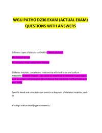 WGU PATHO D236 EXAM (ACTUAL EXAM) QUESTIONS WITH ANSWERS