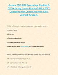 Arizona (AZ) CR2 Excavating, Grading & Oil Surfacing (Latest Update 2026 / 2027) Questions