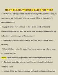 NOCTI Culinary Study Guide Pre-Test Q&A 2025/2026 | Questions & Answers PDF