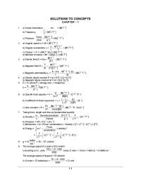 Concepts of Physics Volume 1 – Solution Manual (HC Verma)