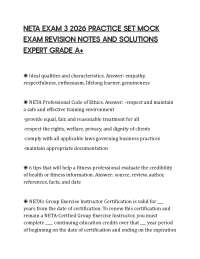 NETA EXAM 3 2026 PRACTICE SET MOCK EXAM REVISION NOTES AND SOLUTIONS EXPERT GRADE A+