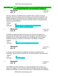 NRNP 6640 Psychotherapy with Individuals Midterm Exam Questions Answers