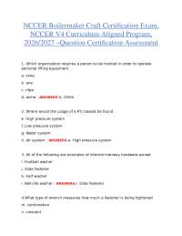 NCCER BOILERMAKER CRAFT CERTIFICATION EXAM 2026–2027 | NCCER V4 CURRICULUM-ALIGNED PROGRAM