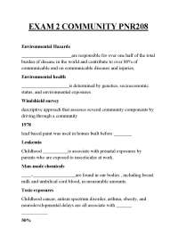 EXAM 2 COMMUNITY PNR208 ,EXAM 2 COMMUNITY PNR208