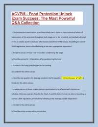 ACVPM - Food Protection Unlock Exam Success: The Most Powerful Q&A Collection