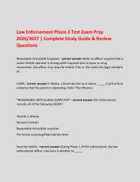 Law Enforcement Phase 2 Test Exam Prep 2026/2027 | Complete Study Guide & Review Question