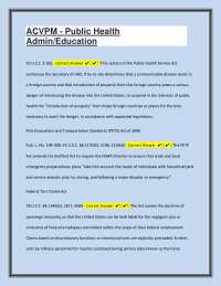 ACVPM - Public Health Admin/Education Questions & Answers You Must Know to Pass (2026)