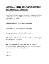 NETA EXAM 3 2026 COMPLETE QUESTIONS AND ANSWERS GRADED A+