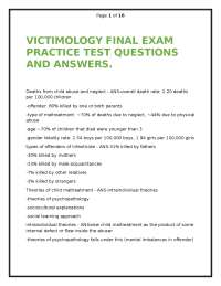 VICTIMOLOGY FINAL EXAM PRACTICE TEST QUESTIONS AND ANSWERS.