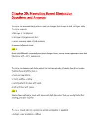 Chapter 30: Promoting Bowel Elimination Questions and Answers