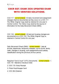 CDCR SGT. EXAM 2026 UPDATED EXAM WITH VERIFIED SOLUTIONS.