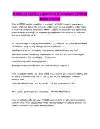 JTIDS 102 Exam 2 Questions & Answers Verified 100% Correct