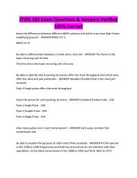 JTIDS 102 Exam Questions & Answers Verified 100% Correct