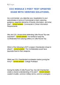 CCC MODULE 2 POST TEST UPDATED EXAM WITH VERIFIED SOLUTIONS.