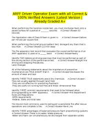 ARFF Driver Operator Exam with all Correct & 100% Verified Answers |Latest Version |Alread