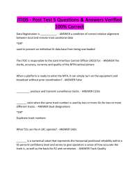 JTIDS - Post Test 5 Questions & Answers Verified 100% Correct