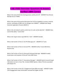 6-05 JTIDS Overview Questions & Answers Verified 100% Correct