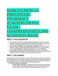 Saskatchewan Pharmacy Jurisprudence Exam Bank 2026/2027 – 88 SBE Questions & Detailed Keys