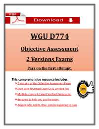 WGU D774 Business Accounting OA Exam Versions 1 & 2 (PDF) | 2026/2027 Prep