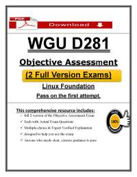 WGU D281 Linux Foundation (PDF) | (2026/2027) Exam Questions | Objective Assessment