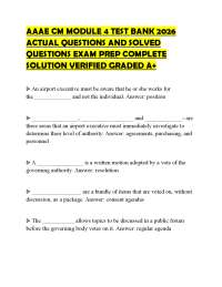 AAAE CM MODULE 4 TEST BANK 2026 ACTUAL QUESTIONS AND SOLVED QUESTIONS EXAM PREP COMPLETE S