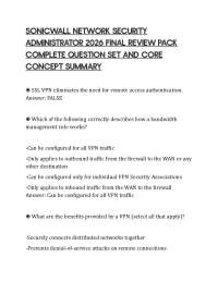 SONICWALL NETWORK SECURITY ADMINISTRATOR 2026 FINAL REVIEW PACK COMPLETE QUESTION SET AND