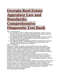 2026/2027 Georgia Real Estate Appraiser Exam Diagnostic Test Bank: GREAB Law, USPAP & AMC