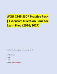 WGU C845 SSCP Practice Pack | Extensive Question Bank for Exam Prep (2026/2027)