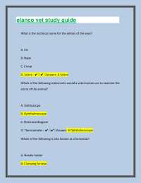 elanco vet Clear Questions & Answers for Exam Confidence |2026/2027