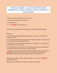 CM 2116 FINAL - 153 QUESTIONS AND ANSWERS | 2026 UPDATE | WITH COMPLETE SOLUTIONS.