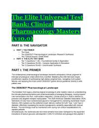 Pharmacology Mastery Test Bank (2026/2027): Linked to Understanding Pharmacology