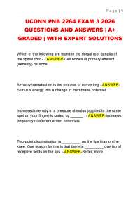 UCONN PNB 2264 EXAM 3 2026 QUESTIONS AND ANSWERS | A+ GRADED | WITH EXPERT SOLUTIONS