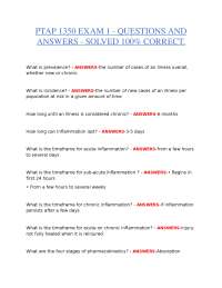 PTAP 1350 EXAM 1 - QUESTIONS AND ANSWERS - SOLVED 100% CORRECT.
