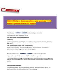 NR605 Midterm Exam questions and answers 100% verified guaranteed latest update