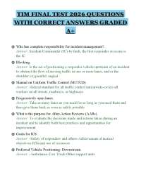 TIM FINAL TEST 2026 QUESTIONS WITH CORRECT ANSWERS GRADED A+