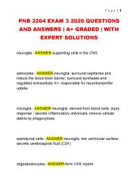 PNB 2264 EXAM 3 2026 QUESTIONS AND ANSWERS | A+ GRADED | WITH EXPERT SOLUTIONS