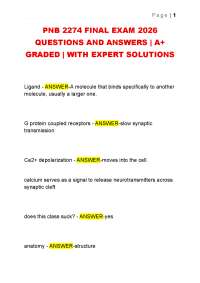 PNB 2274 FINAL EXAM 2026 QUESTIONS AND ANSWERS | A+ GRADED | WITH EXPERT SOLUTIONS